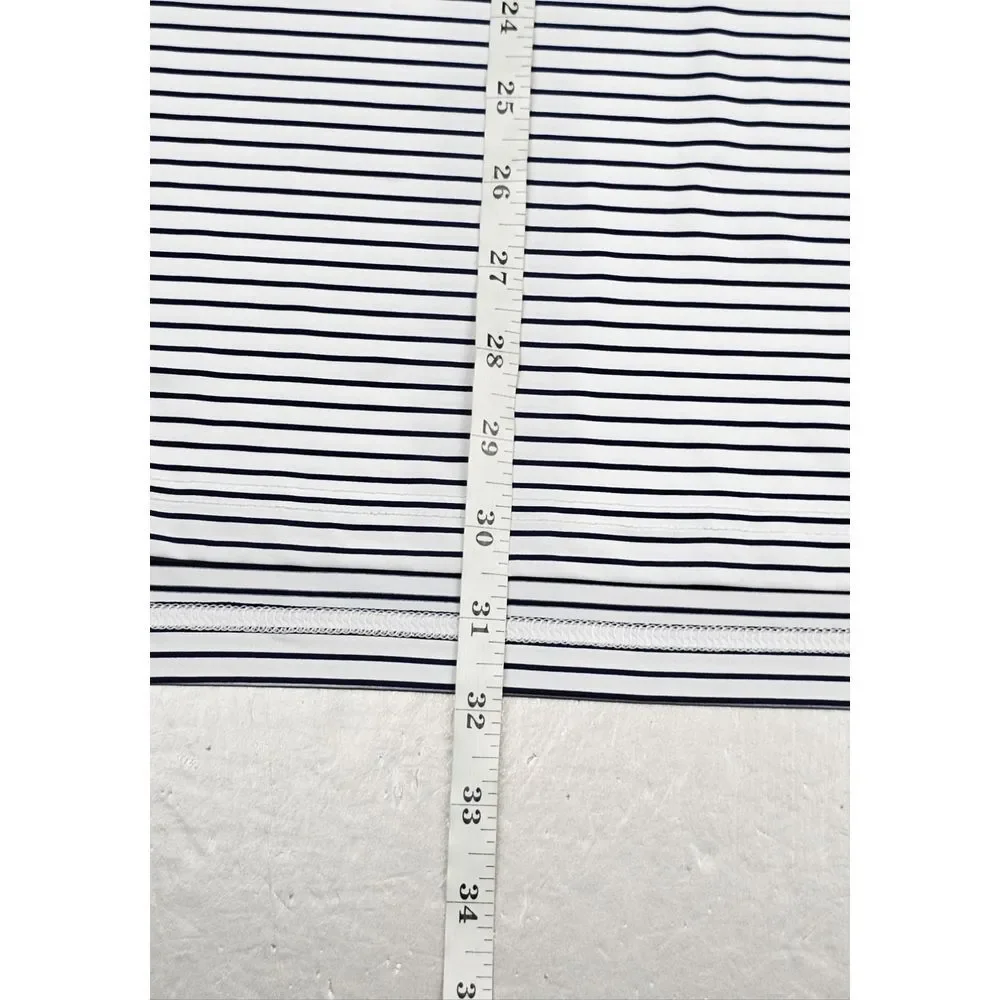 RLX Ralph Lauren Polo Shirt Mens XL. Shadow Glen GC White‎ Black Striped.
